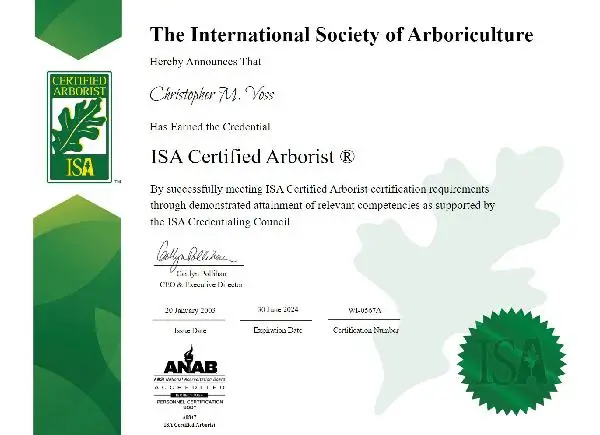 Chris Voss ISA certification.